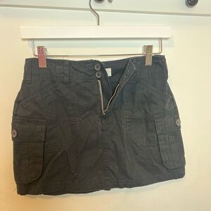 Black Mini Skirt with Pockets